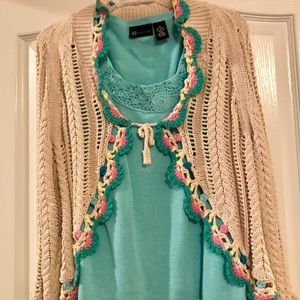 Tank top and sweater combo